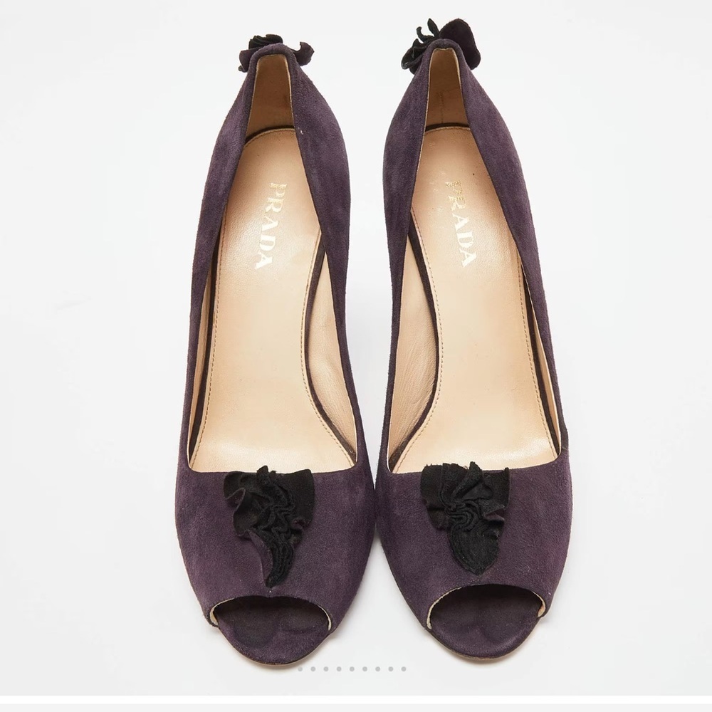 Prada Purple Stiletto Heels with Suede Finish - Size 39 - Picture 3 of 7